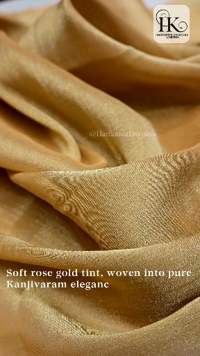 ✨ Rose Gold Tint Kanjivaram Plain ✨